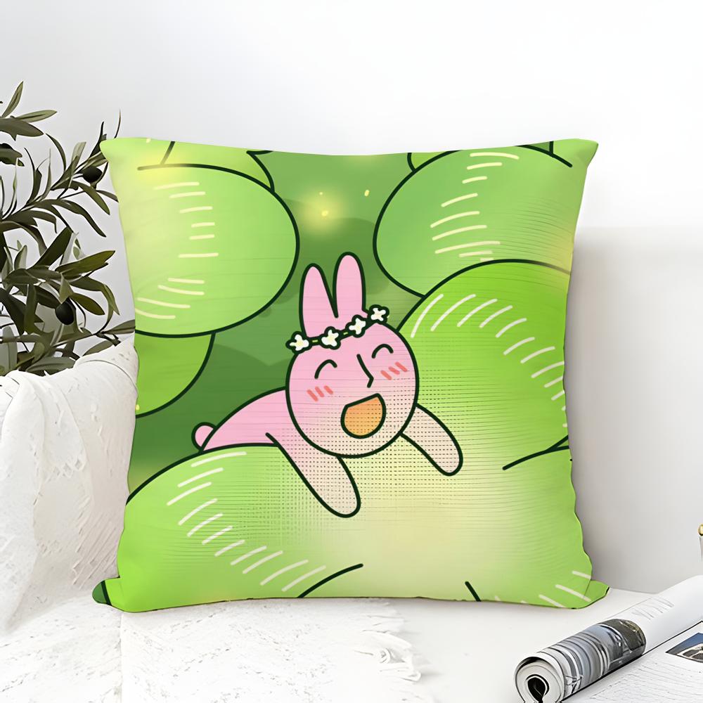 Cartoon Pink Funny Rabbit Friends Pillow Case linen pillow case sofa home decor cushion cover cushion cove