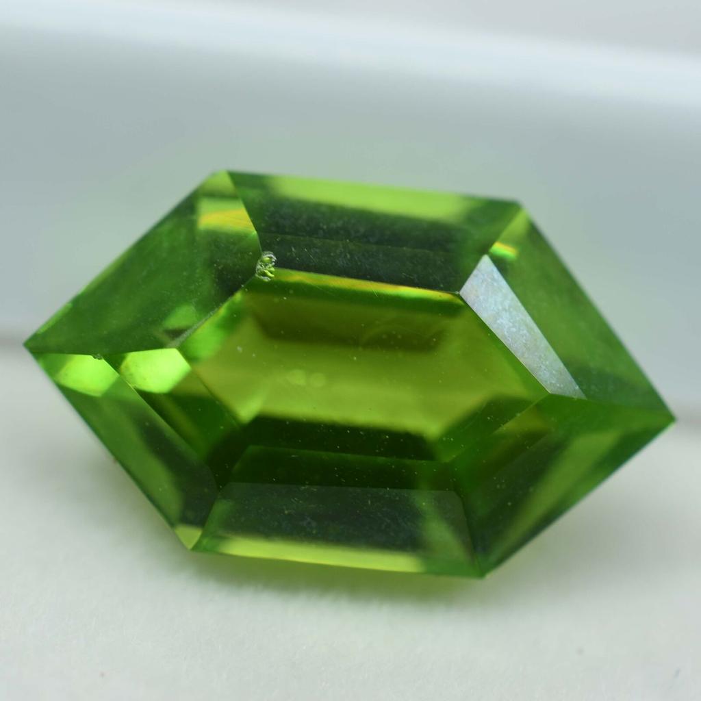 9.65 Ct NATURAL A+ Quality Green PERIDOT Fancy Cut Faceted Gemstone