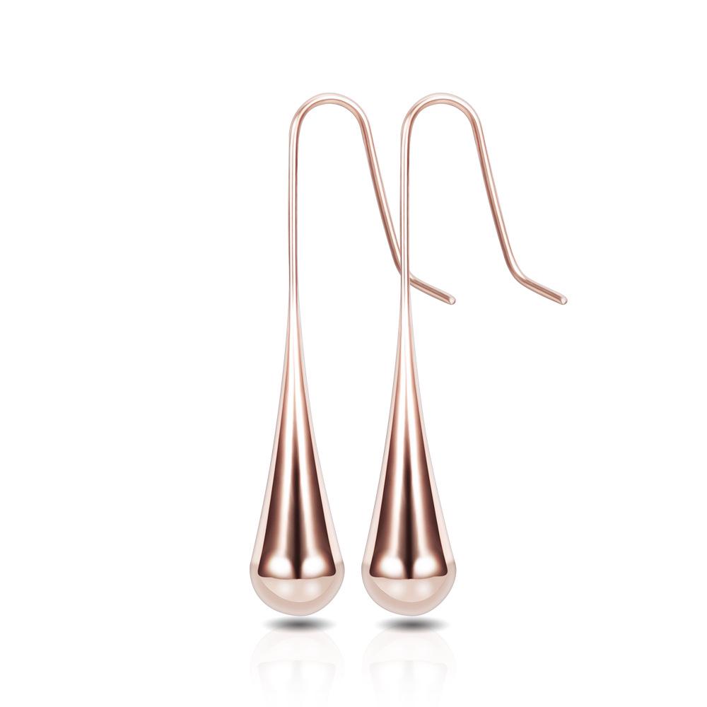 Fashion Creative Water Drop Stainless Steel Earrings For Women золотой