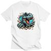 T-rex Dinosaur Graphic Tee Men's Slim Fit Short Sleeve Streetwear T-Shirt