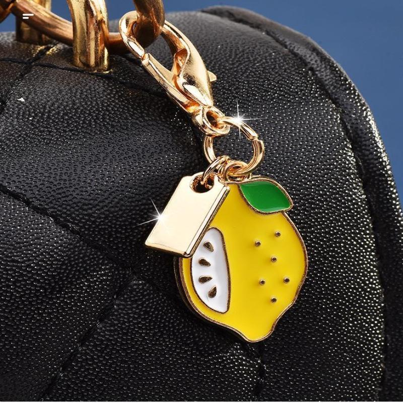 Exquisite High-End Fruit Vegetable Series Keychains For Women Bag Pendant Charm Car Keyring Jewelry Gift Decoration Accessories