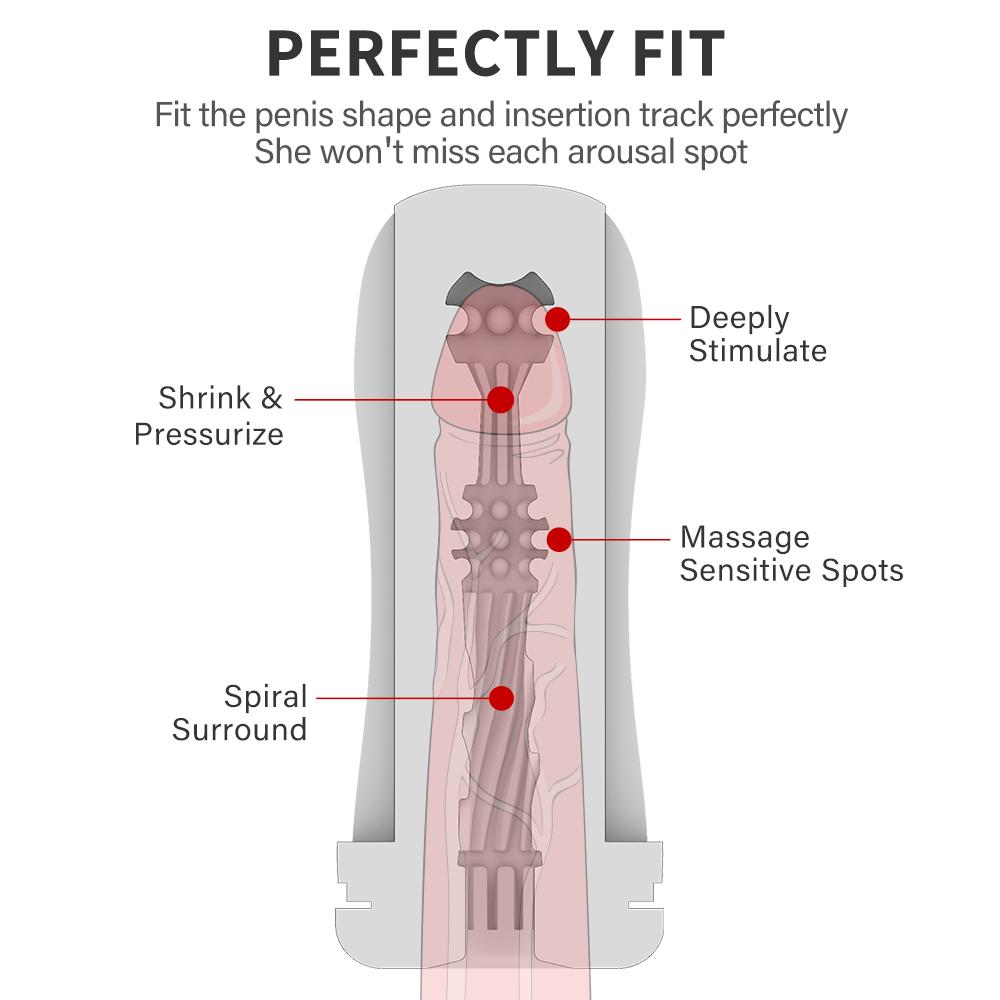 DRYWELL Male Masturbators Sex Toys for Men Realistic Anal Tight Tunnel Vacuum Sucking Adults Toys Pocket Masturbation Cup