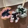 Aesthetic Lace Scrunchies Double Layer Elastic Hair Rope Wedding Party Hair Rope Big Buns Hair Elastic for Formal Casual