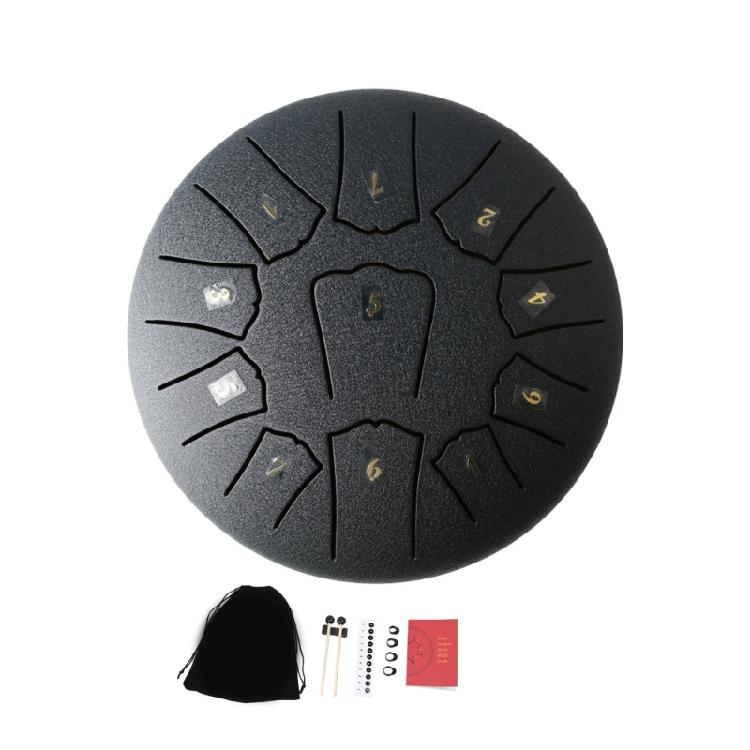 Steel Tongue Drum 6 In 11 Notes Ethereal Drum Music Drum Yoga Meditation Percussion Instrument for Stress Relief