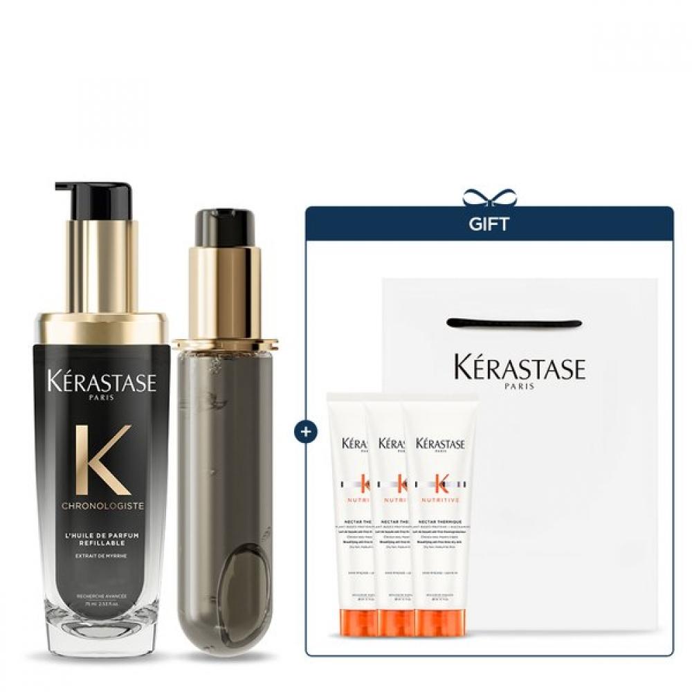 

K Rastase Perfume Hair Oil 75ml + Refill 75ml Set [revitalizing] Chronologist Single option