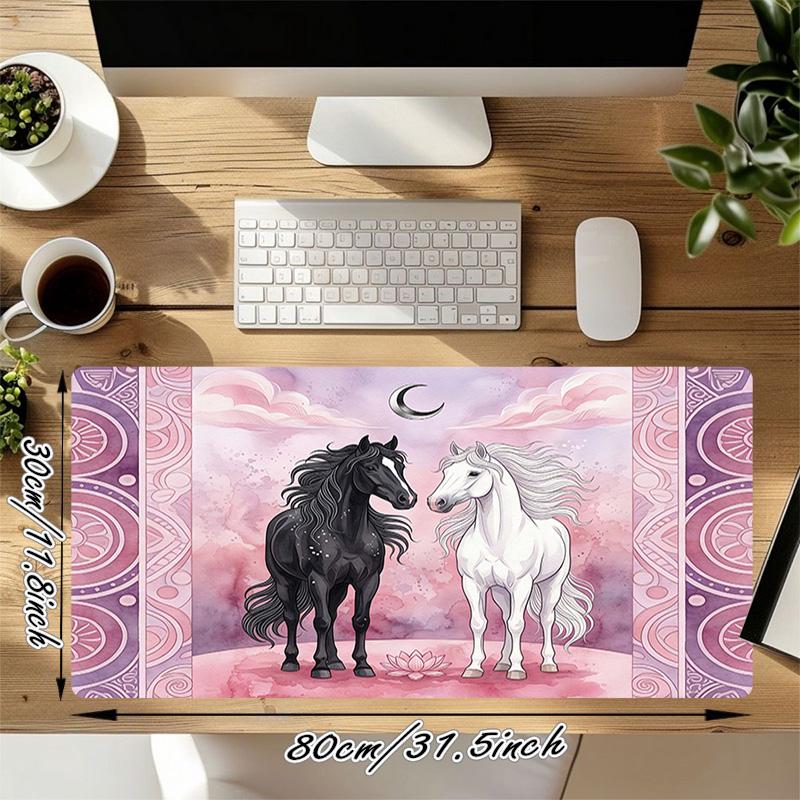 Horse Dream Xl Gaming Mouse Pad Nonslip Rubber Base Stitched Edge Waterproof Desk Mat For Pc Laptop Gamer Office Computer Accessories C927373
