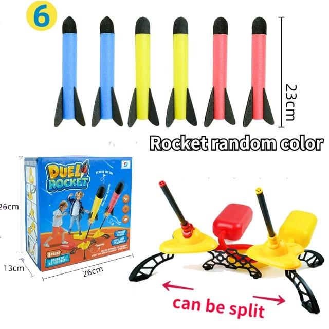 Outdoor Toy Rocket Launcher for Kids Dueling Outdoor Games for Child Stomp Launch Pad  Steam Gift for Boys and Girl Foam Rocket