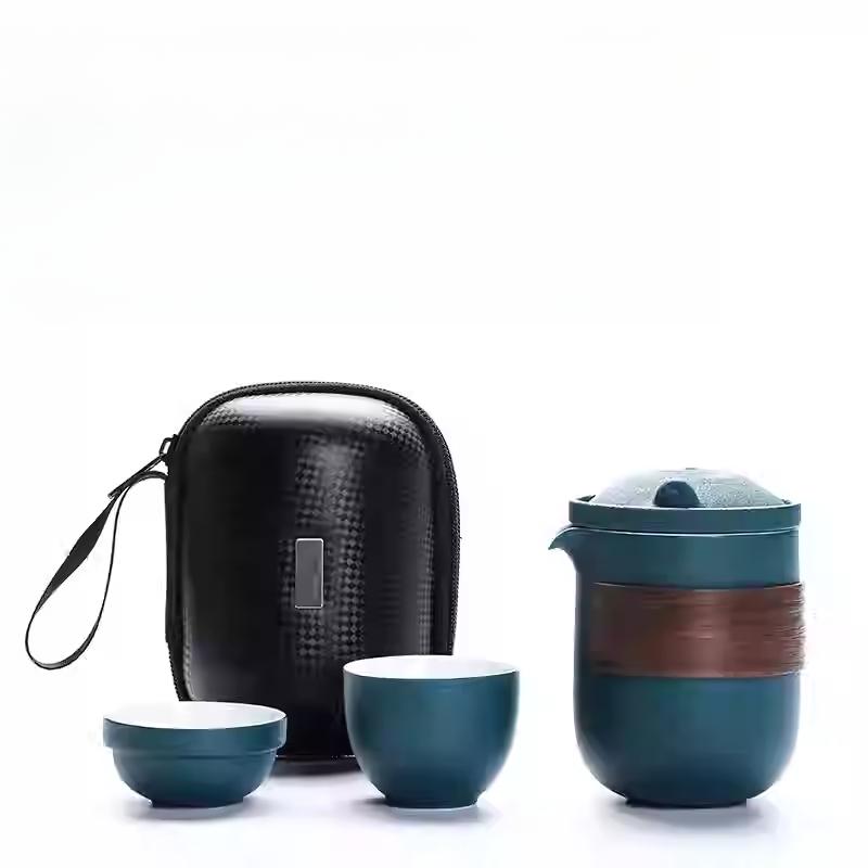 Portable Travel Tea Set Small Set Gift Carry-on Outdoor Tour Kung Fu Brewing Tea Cup Ware Single Camping Fast Guest Cups