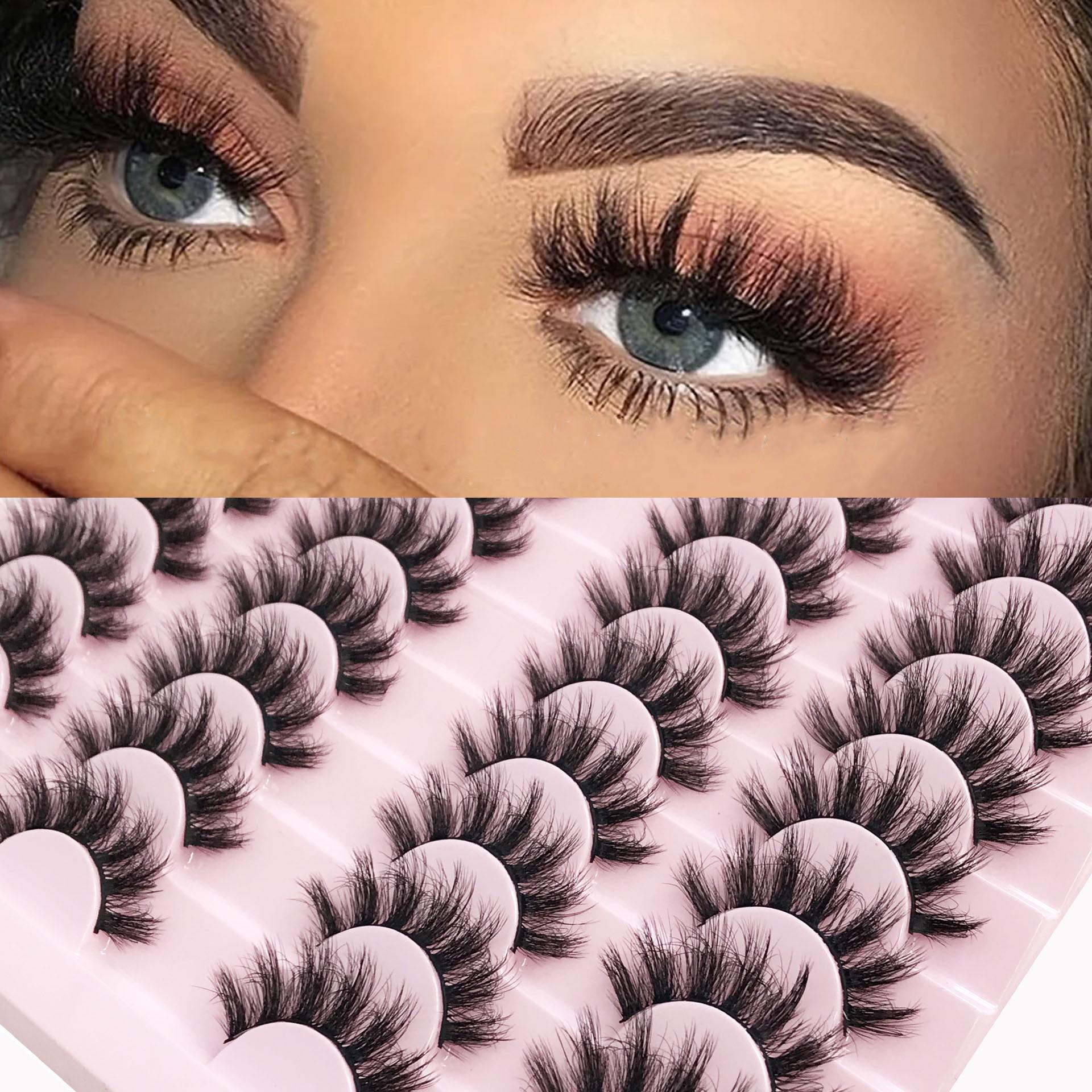 

20 Pairs of Dense, Natural-Looking European & American Style False Eyelashes