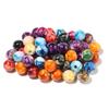 50-100pcs 8/10/12mm Crackle Acrylic Beads Colorful Round Loose Spacer Beads For DIY Jewelry Making Bracelet Necklace Accessories
