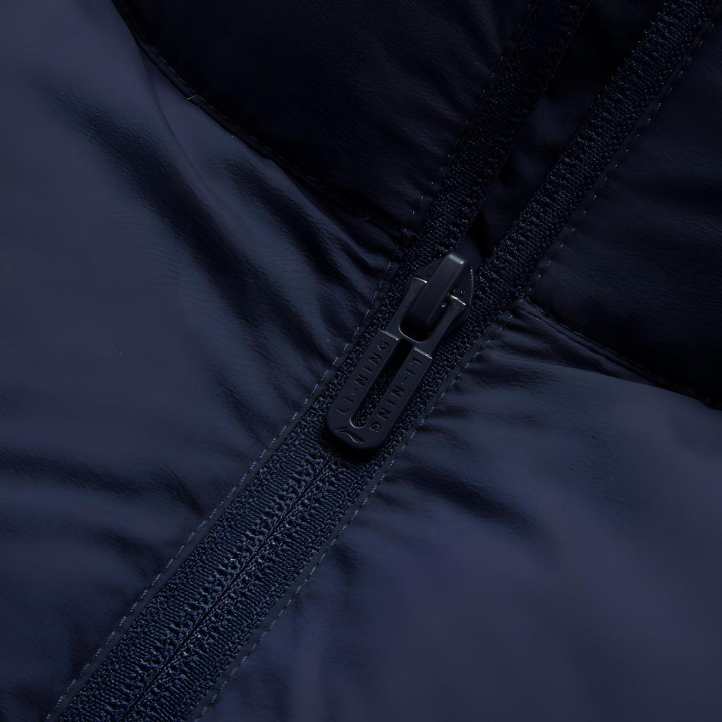 Li Ning Comfortable Casual Letter Print Stand Collar Simple Versatile Zipper Short Winter Down Jacket Women Outerwear AYMU152-4