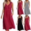 Rochie lungă de damă colorată, fără mâneci, mulată, la modă