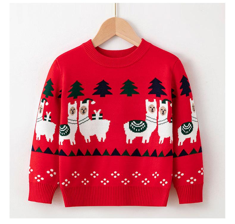 Christmas Boys Girls Sweater Party Pullover Cotton Clothes Kids Autumn Winter Knitwear Top