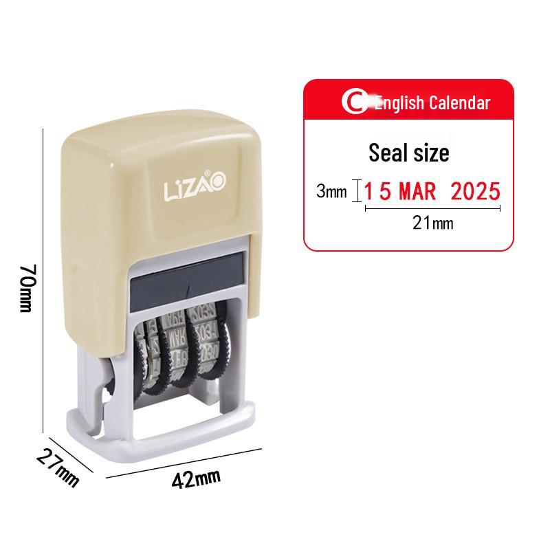 Automatic Re-inking Teacher QC Date Stamp with Adjustable Year, Month, Day