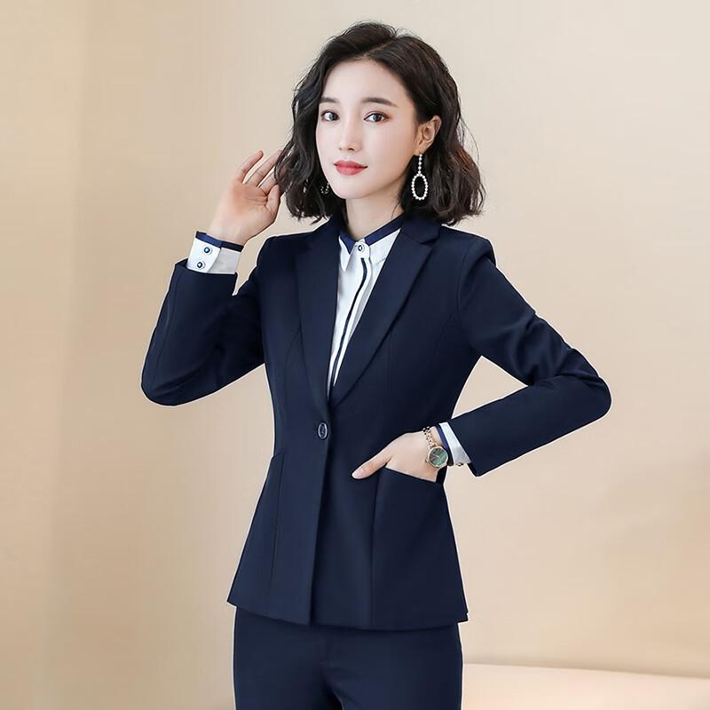 Women's Winter Fleece-Lined Business Suit Set