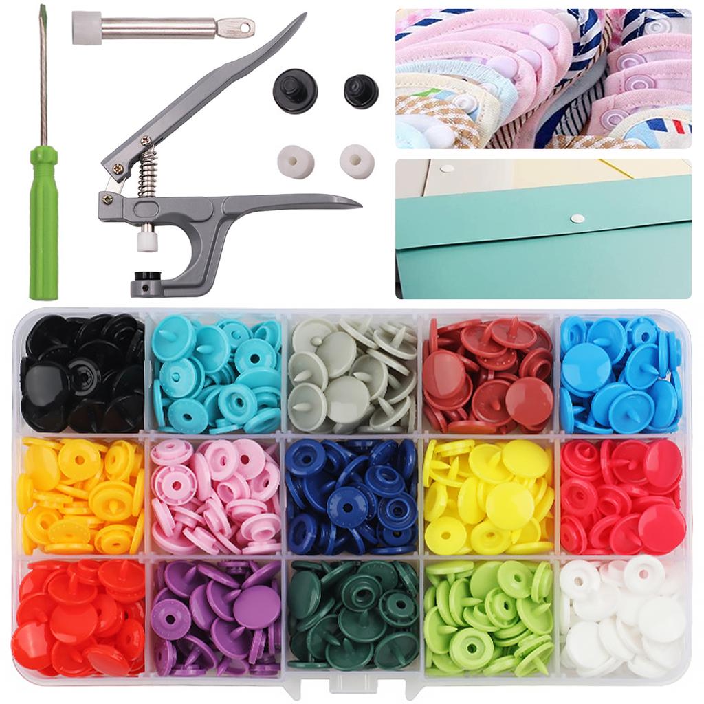 Snap Kit Plastic T5 Garment Multicolor Professional Resin Kit Round DIY Seamless Button for Sewing Fabric Garment Making