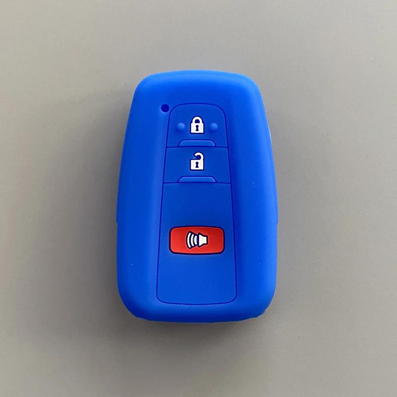 Silicone Car Key Case Cover For Toyota Corolla Prius Camry V70 C-Hr Rav4 Hybrid Highlander Altis Land Cruiser Prado 150 Avalon
