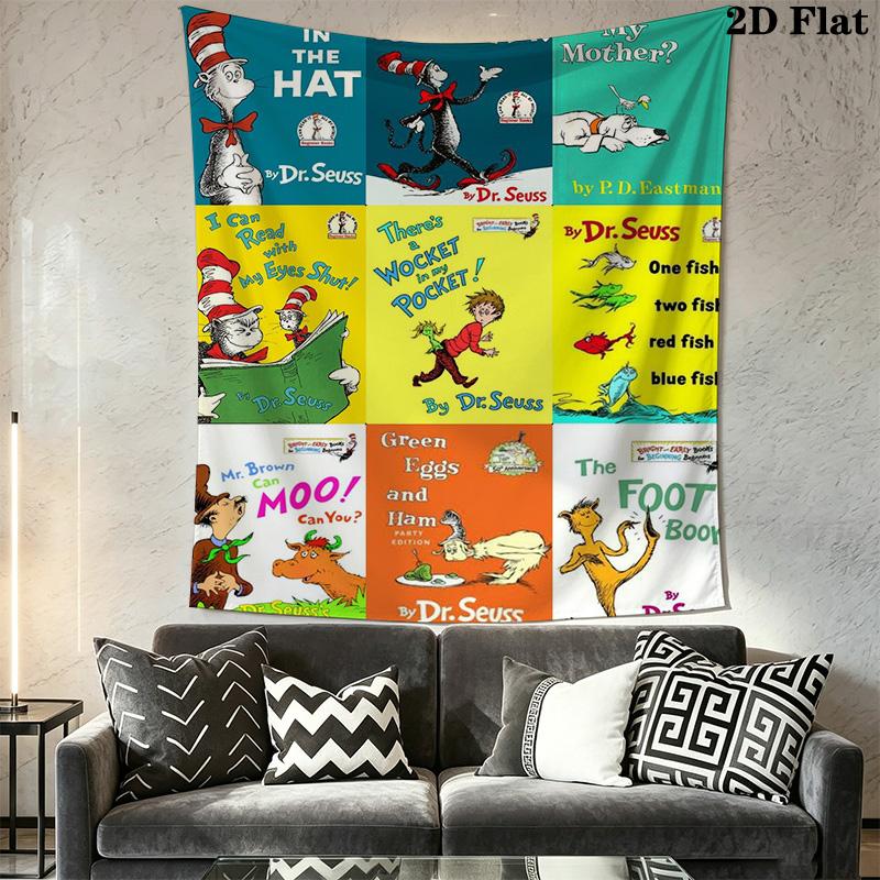 Dr.Seuss Pattern Home Decor Tapestry, Wall Hanging, Decorative RV Wall Cloth.MGT0918512
