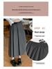 Women's Summer High-Waisted A-line Pleated Drape Skirt Suit