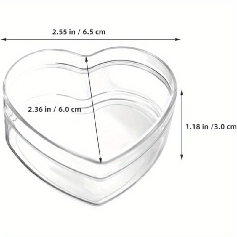 14pcs Heart-shaped Transparent Storage Boxes with Lids Mini Decorative Containers for Jewelry Candies and Gift Packaging Decor