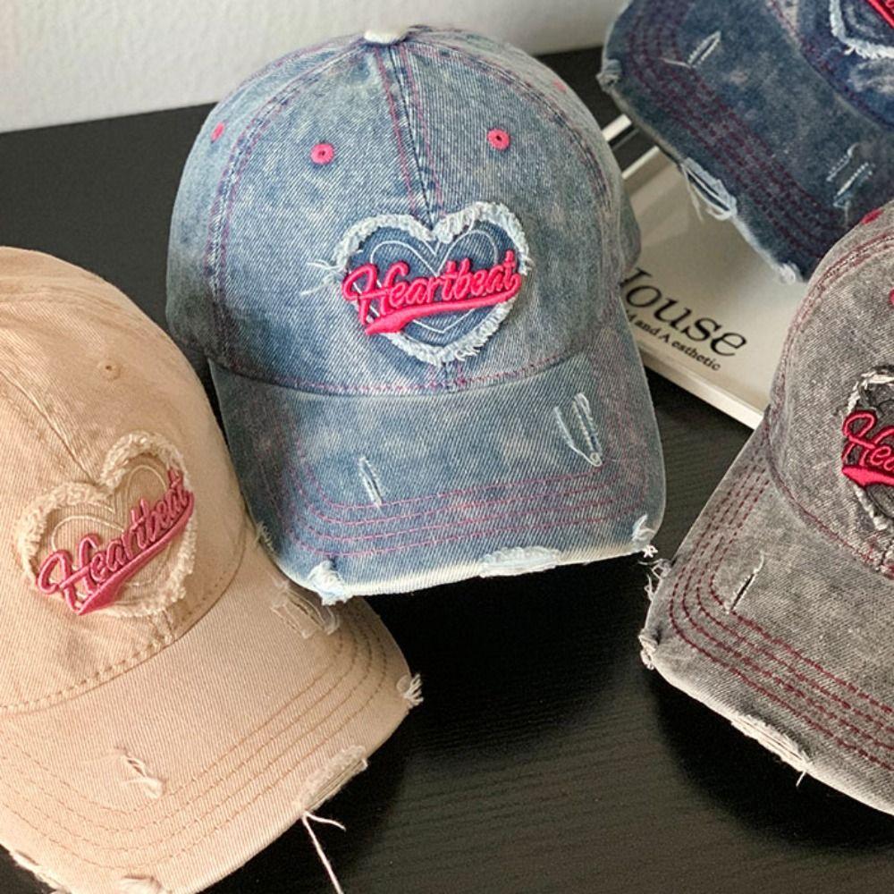 Love Letter Visors Embroidery Denim Snapback Cap Fashion Vintage Baseball Cap  Outdoor