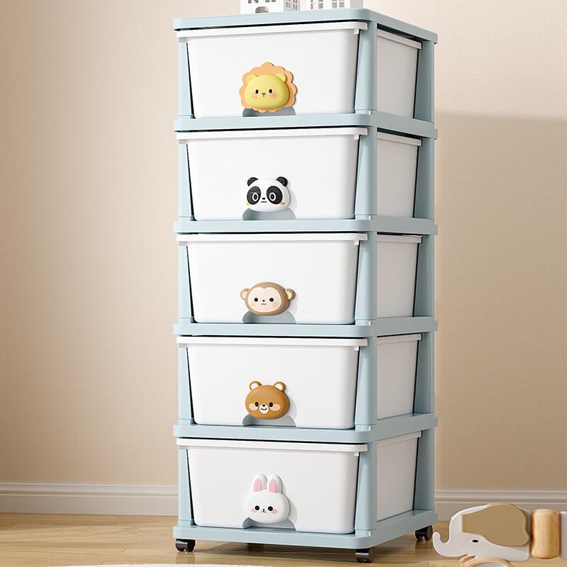 Handun 2-Layer Cartoon Plastic Storage Drawer