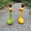 Whimsical Polka Dot Rooster Statue Resin Animals Collectible Figurines Indoor Outdoor Garden Decor Gift Expressing Joy