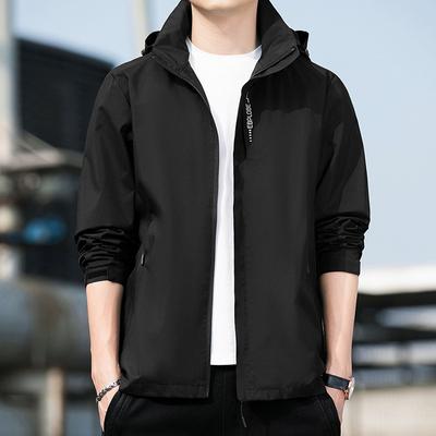 Outdoorjacke Herren und Damen Frühling und Herbst Neu Paar Abnehmbare Kapuze Lässige Winddichte Jacke Sport Trenchcoat