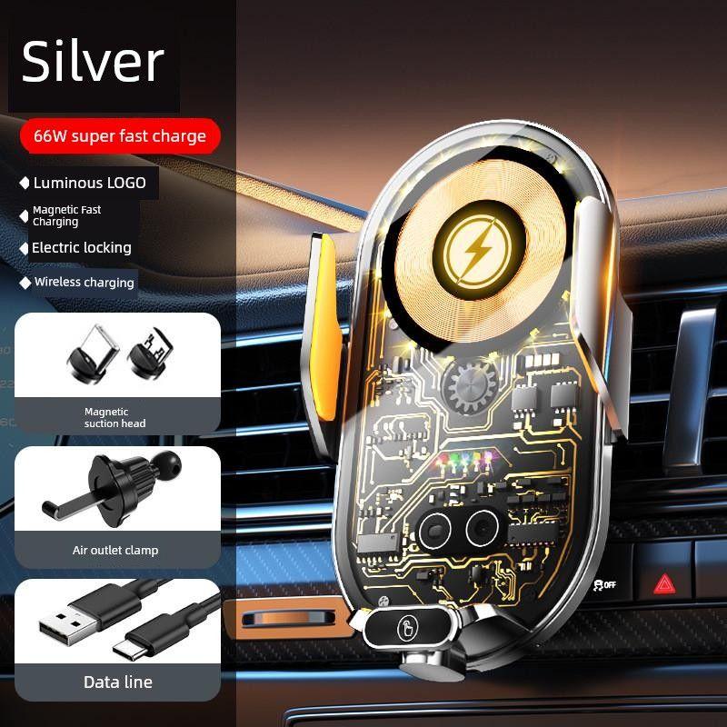 66W Super Wireless Fast Charge Automobile Phone Holder Car Dashboard Navigation Support Magnetic Car Holder