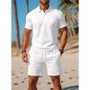 Herren Sommer Lässig Sportlich Vielseitig Slim Kurzarm Modischer Shorts Anzug
