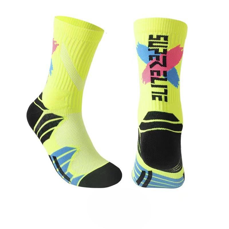 Herren Frühling und Herbst Professioneller Basketball Laufen Sport Schnelltrocknend Schweißabsorbierend Rutschfest Hohe Socken