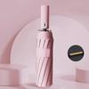 Windproof Automatic Folding Umbrella, 125Cm Large Umbrella Surface, Sun Uv Protection Upf50+ Rain Umbrellas For Man And Women