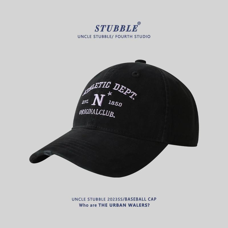 

Cotton Baseball Cap For Men And Women With Wide Brim Sunshade Adjustable Fit For Casual Style Black