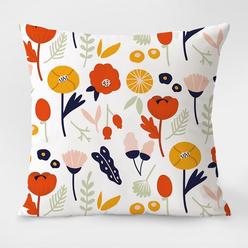 Simple Floral Pillowcase Dormitory Decoration Office Living Room Sofa Home Pillowcase