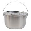 Camping Cookware Outdoor Cooking Stainless Steel Pot Fitting Lid