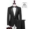 Herren Slim-Fit Hochzeits- & Business-Anzugset - Formelle Kleidung für Bräutigam & Trauzeugen