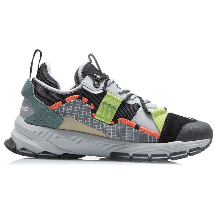 Li-Ning Ace Comfortable Fashion Reflective Shock Absorption Low-Top Running Shoes Men sneakers Black ARDR003-1
