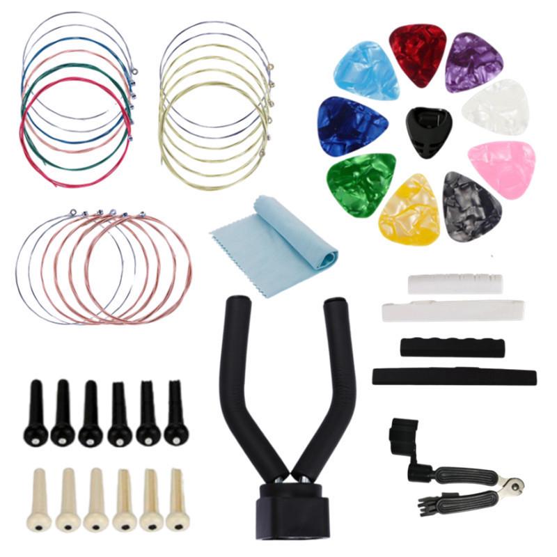 Guitar Accessories Set: Strings, Picks, Capo & 3-in-1 String Tool