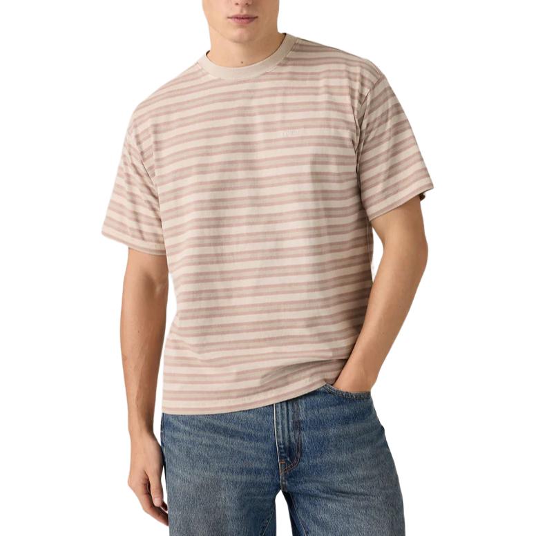 Levis Comfortable Versatile Fashion Loose Thick Knit Short Sleeve T-Shirt Unisex tops A0637-0190