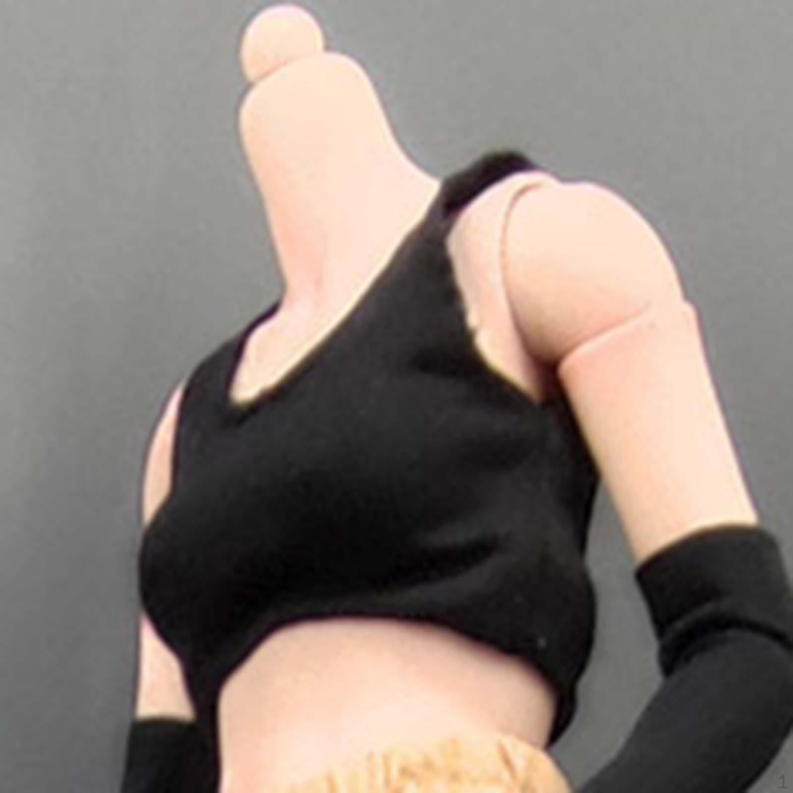 

1/6 Female Vest Handmade Doll Clothes Accessories Miniature Clothing for 12 Figures чорний