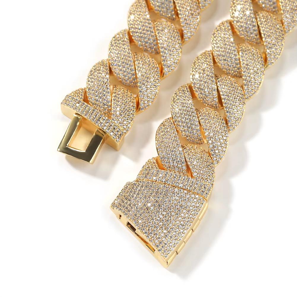 15mm Heavy Bubble Cuban Necklace Micro Paved Out Cubic Zirconia Fashion HipHop Jewelry For Party Gift