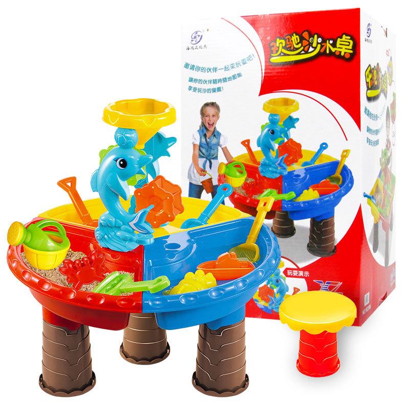 Clearance Children Play Sand Pool Toy Table Baby Beach Shovel, Sand Table Play Sand Pool Play Water Table