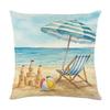 Vikama Beach-Themed Inspirational Pillowcase Bedroom Living Room Sofa Home Decor Polyester Cushion Cover With Zipper