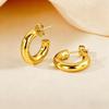 Temu Europe Hot-Selling Luxury Hoop Earrings: Non-Fading Women's Studs with High-End Feel.