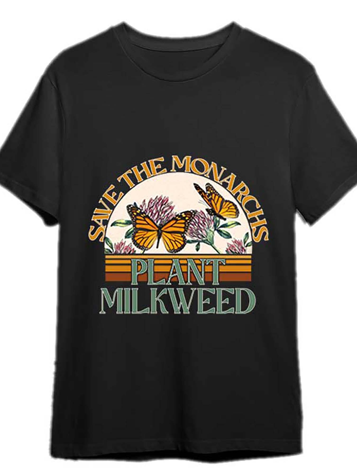 

Retro Save Plant Graphic Print Summer Autumn Winter Men s and Women s Short Sleeved T-shirt Casual Loose Outdoor Street 4XL