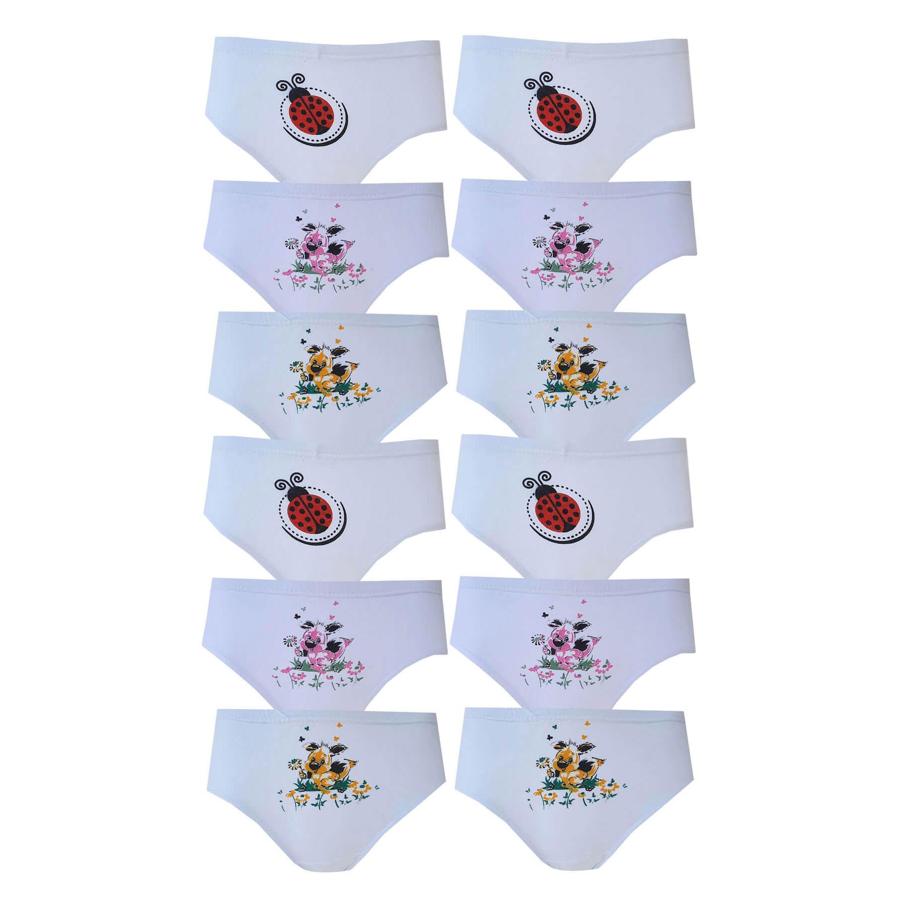 

Dawn Star 12 шт. Хлопковые трусики-комбинации для девочек, нижнее белье