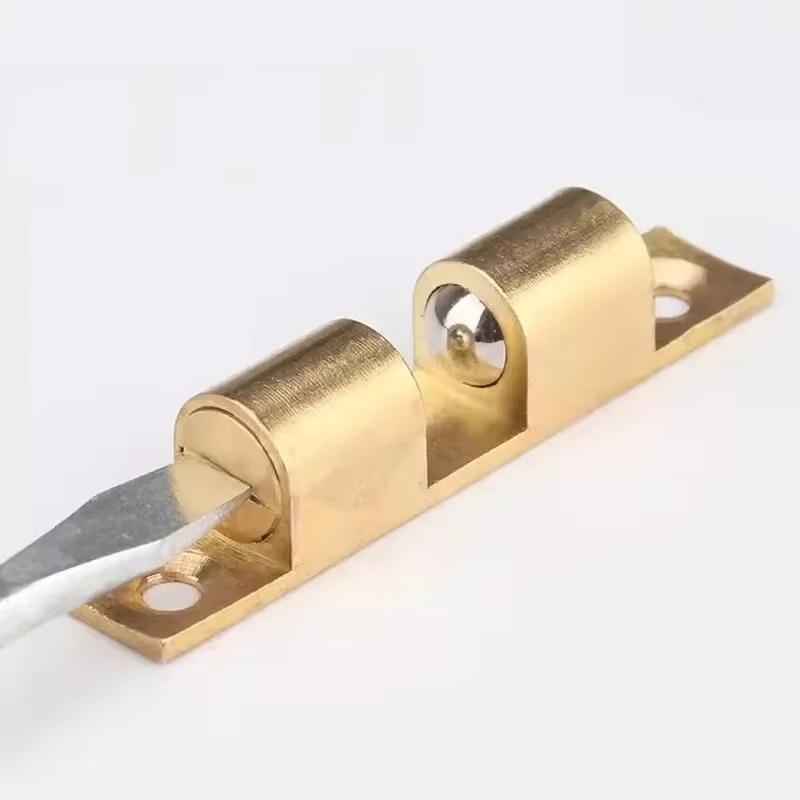 Double Ball Spring Cabinet Lock Adjustable Tension Door Latch Buckle Heavy Duty for Closet Drawer Kitchen Bathroom Furniture