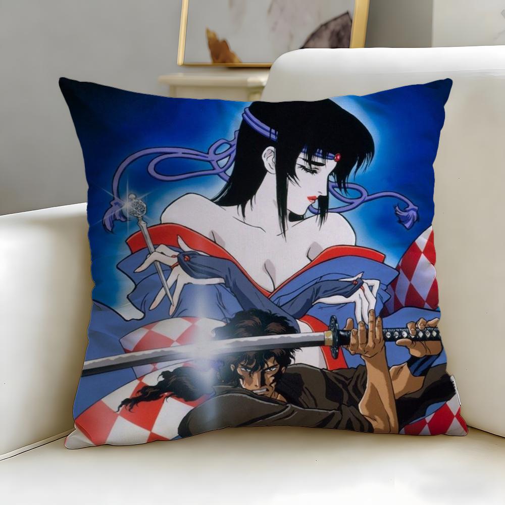 Klassische Anime Ninja Scroll Kissenbezug Weich & Leicht zu Waschen Kissenhülle – Vielseitig für Sofa, Bett, Reise und Büro