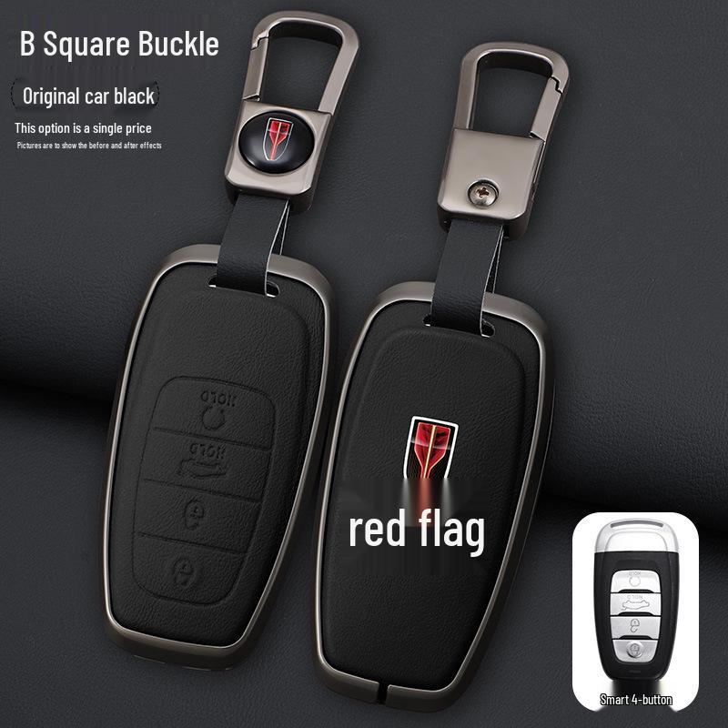 New 2023 Hongqi EQM5 Key Case & H7 Metal Shell Keychain for E-QM5 PLUS