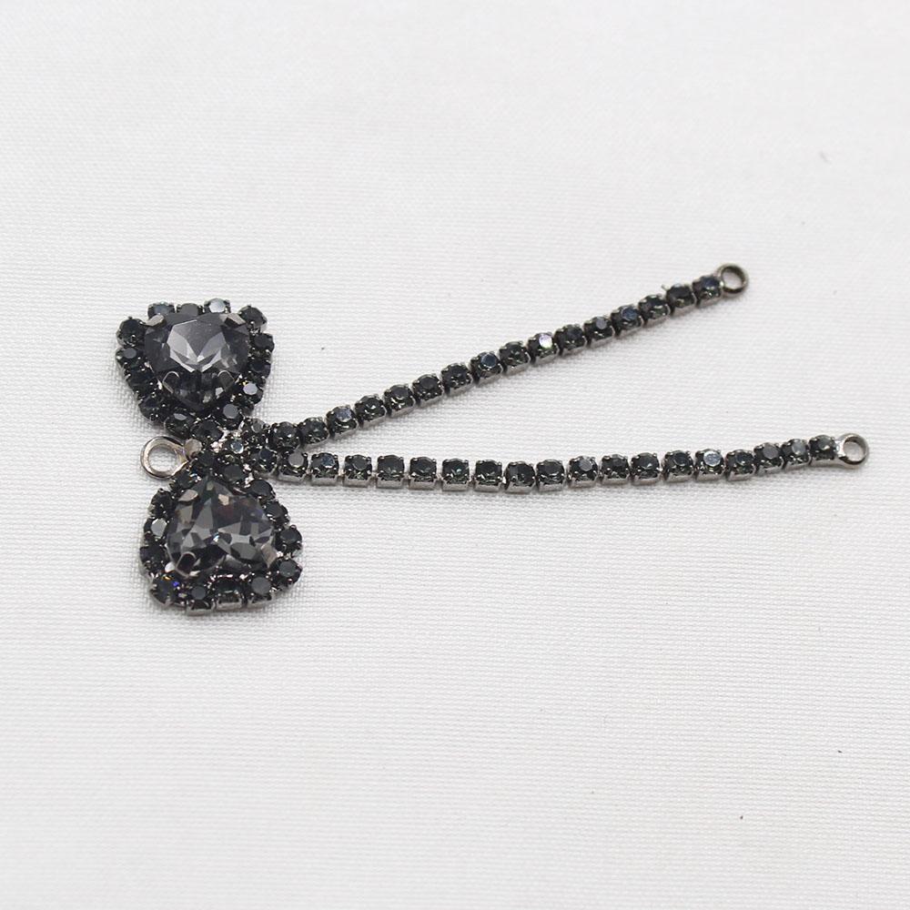 New 2-piece 26 * 59MM Shiny Flat Bow Tassel Pendant DIY Hair Accessories, Earrings, Clothing, Wedding Decoration Accessories